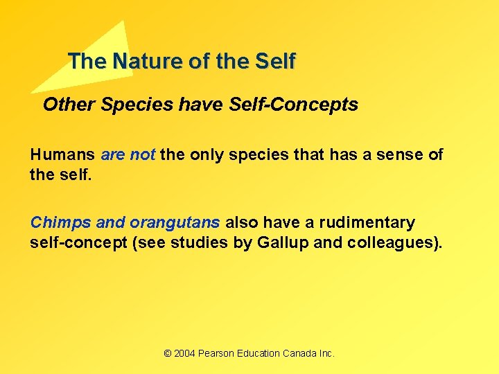 The Nature of the Self Other Species have Self-Concepts Humans are not the only The Nature of the Self Other Species have Self-Concepts Humans are not the only