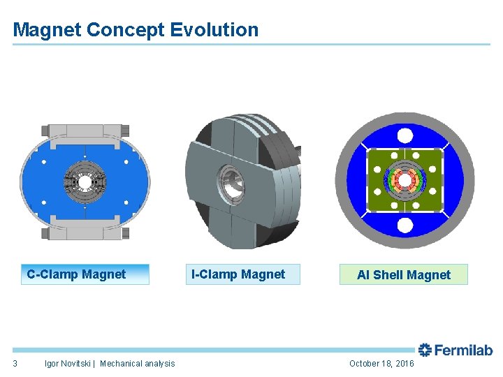 Magnet Concept Evolution C-Clamp Magnet 3 Igor Novitski | Mechanical analysis I-Clamp Magnet Al