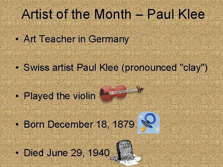 Artist of the Month – Paul Klee • Art Teacher in Germany • Swiss