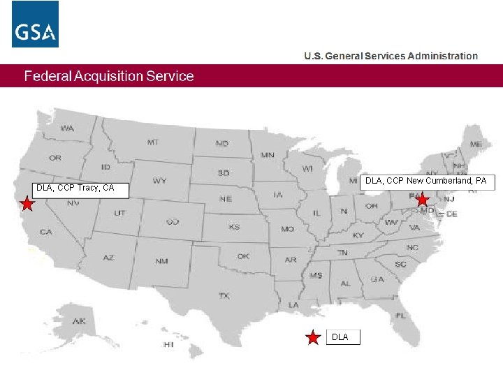 DLA, CCP New Cumberland, PA DLA, CCP Tracy, CA DLA 