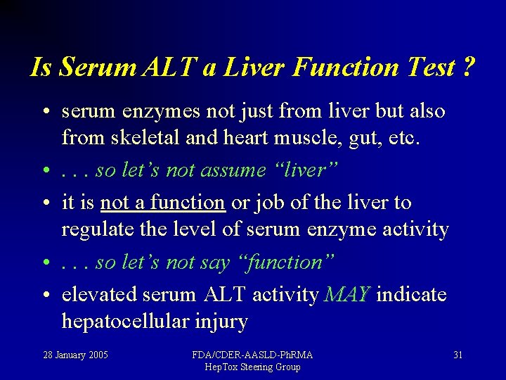 Is Serum ALT a Liver Function Test ? • serum enzymes not just from