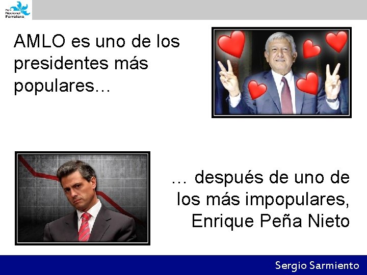 AMLO es uno de los presidentes más populares… … después de uno de los