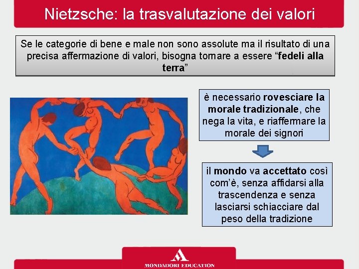 Nietzsche: la trasvalutazione dei valori Se le categorie di bene e male non sono