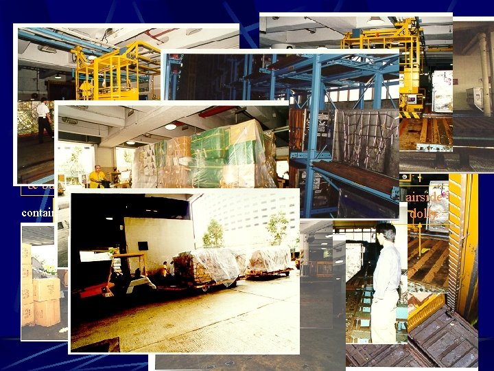 Export Flow bin conveyor belt stacker crane bulk storage bulk docks & bays aircraft