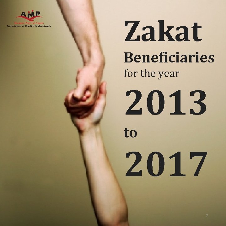 Zakat Beneficiaries for the year 2013 to 2017 7 