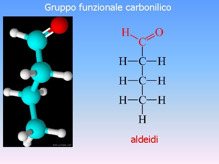 Gruppo funzionale carbonilico aldeidi 