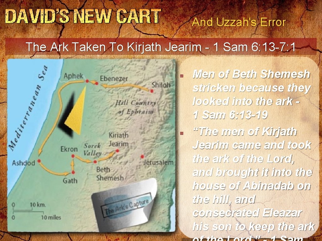 And Uzzah's Error The Ark Taken To Kirjath Jearim - 1 Sam 6: 13 And Uzzah's Error The Ark Taken To Kirjath Jearim - 1 Sam 6: 13