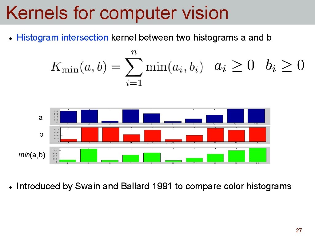 Kernel Methods The slides are closely adapted from