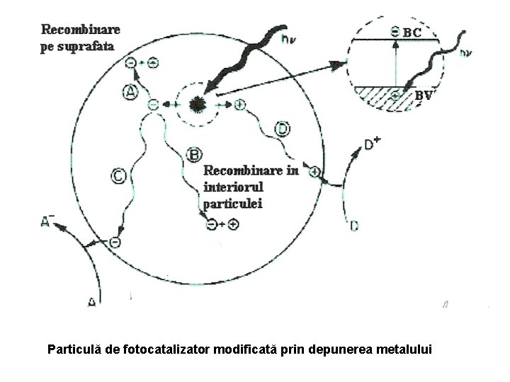 Particulă de fotocatalizator modificată prin depunerea metalului 