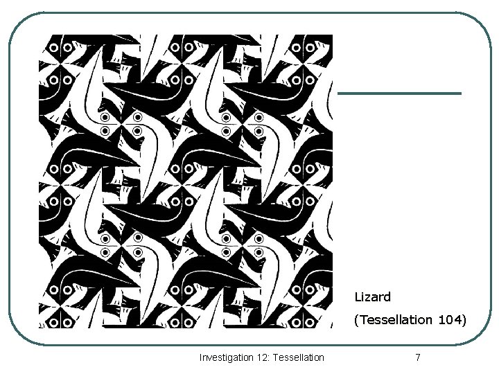 Lizard (Tessellation 104) Investigation 12: Tessellation 7 