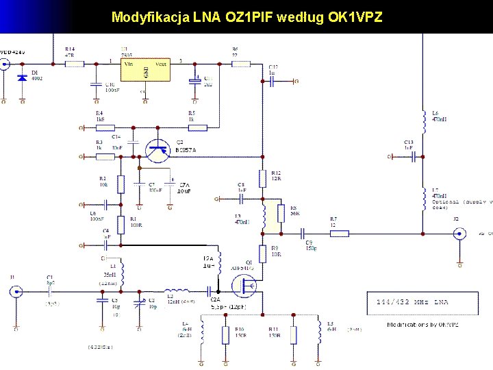 Modyfikacja LNA OZ 1 PIF według OK 1 VPZ • 