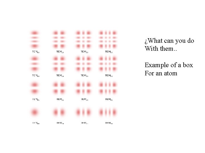 ¿What can you do With them. . Example of a box For an atom