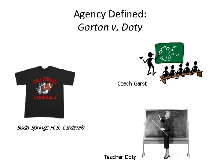 Agency Defined: Gorton v. Doty Coach Garst • Soda Springs H. S. Cardinals Teacher