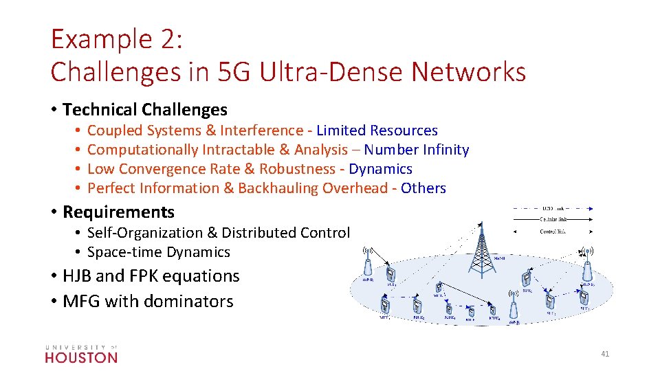 Example 2: Challenges in 5 G Ultra-Dense Networks • Technical Challenges • • Coupled
