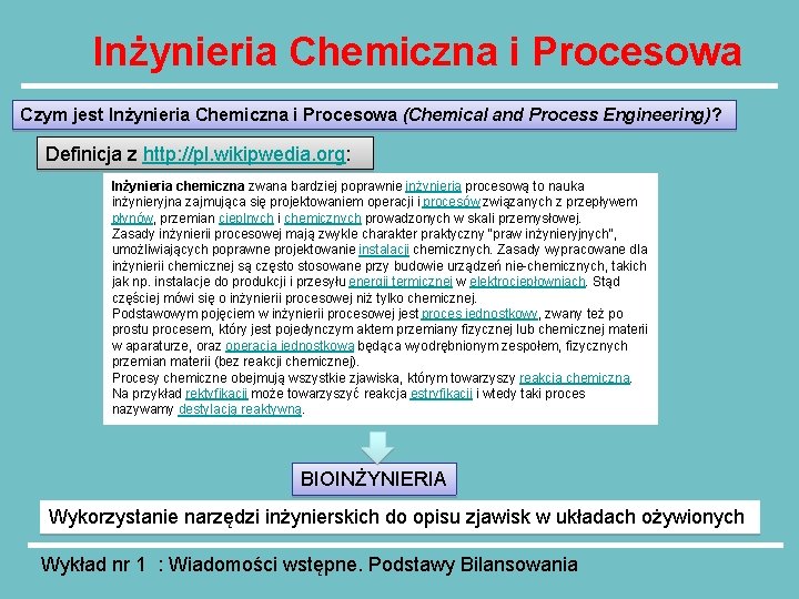 Inżynieria Chemiczna i Procesowa Czym jest Inżynieria Chemiczna i Procesowa (Chemical and Process Engineering)?