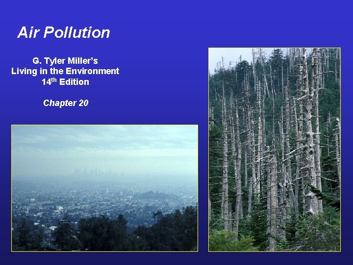 Air Pollution G. Tyler Miller’s Living in the Environment 14 th Edition Chapter 20