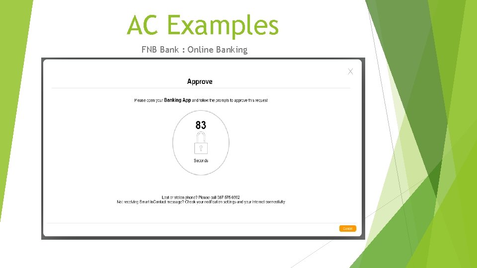 AC Examples FNB Bank : Online Banking 