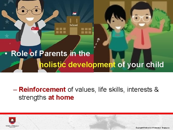  • Role of Parents in the holistic development of your child – Reinforcement