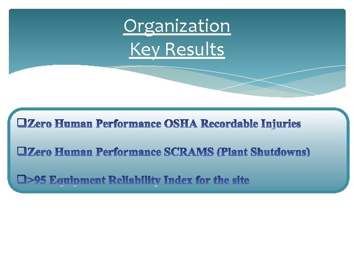 Organization Key Results 