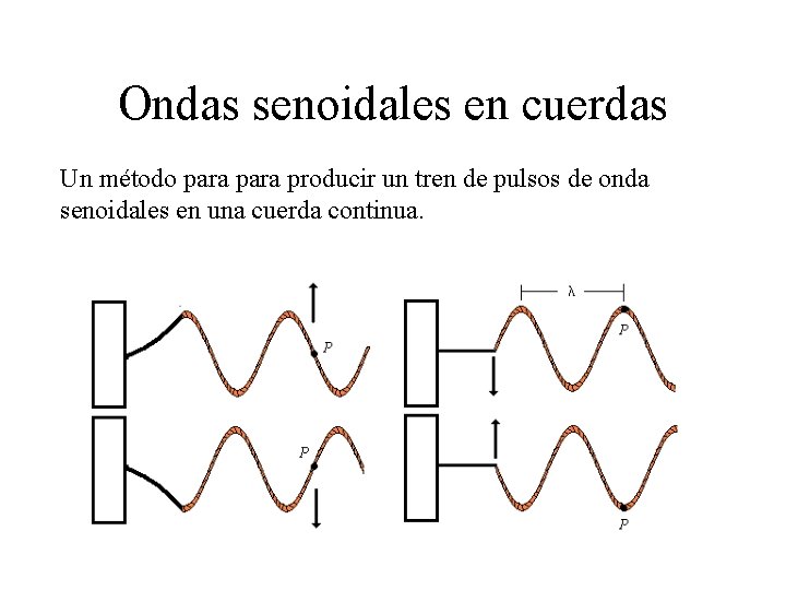 Ondas senoidales en cuerdas Un método para producir un tren de pulsos de onda
