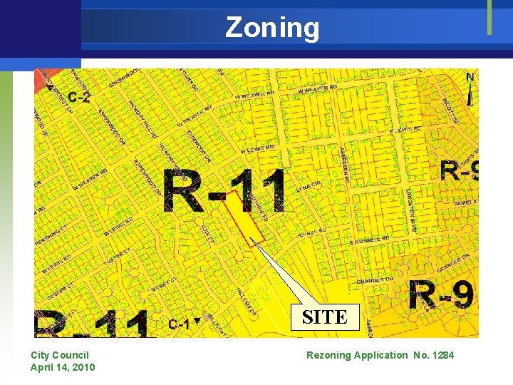 Zoning SITE City Council April 14, 2010 Rezoning Application No. 1284 