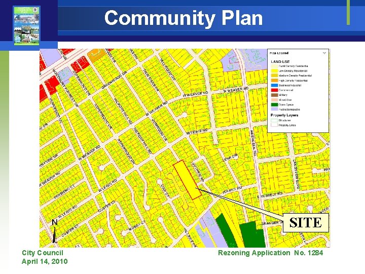 Community Plan SITE City Council April 14, 2010 Rezoning Application No. 1284 