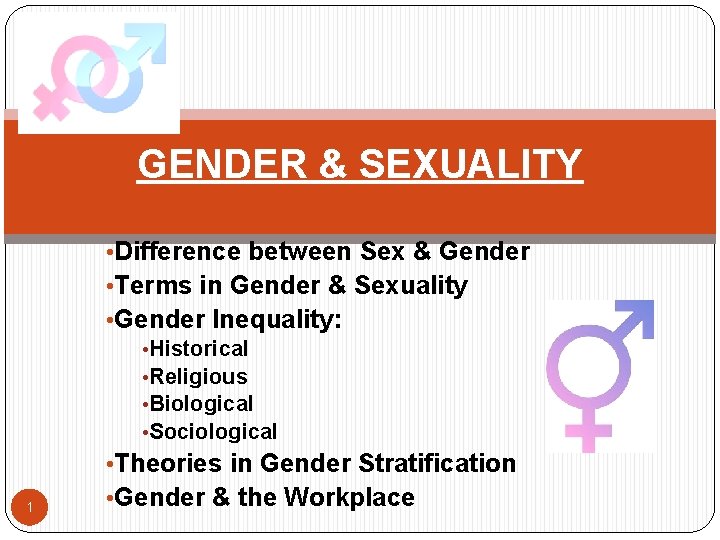 And gender sexuality difference sex between What is
