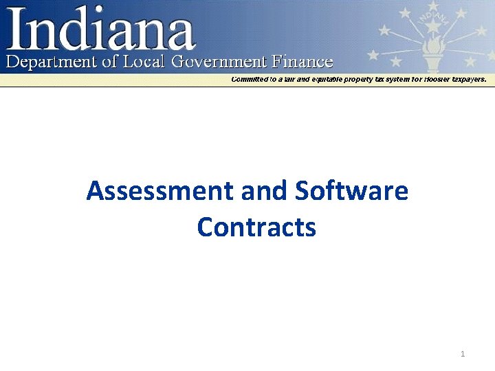 Assessment and Software Contracts 1 