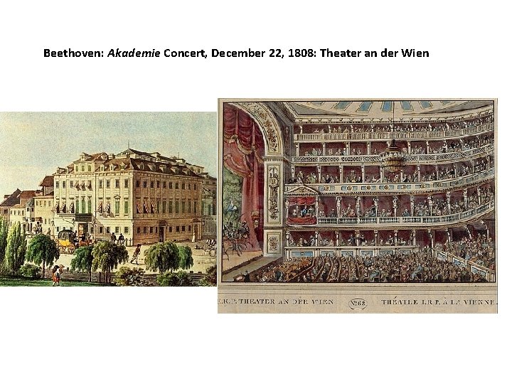 Beethoven: Akademie Concert, December 22, 1808: Theater an der Wien 
