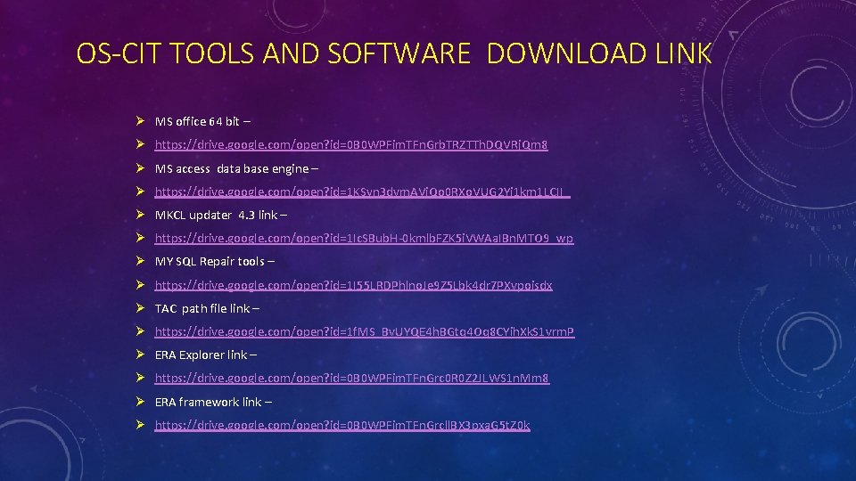 OS-CIT TOOLS AND SOFTWARE DOWNLOAD LINK Ø MS office 64 bit – Ø https: OS-CIT TOOLS AND SOFTWARE DOWNLOAD LINK Ø MS office 64 bit – Ø https: