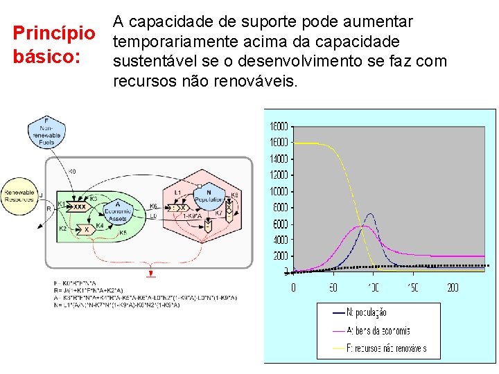 Princípio básico: A capacidade de suporte pode aumentar temporariamente acima da capacidade sustentável se