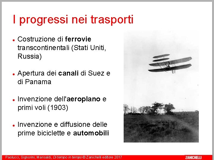 I progressi nei trasporti Costruzione di ferrovie transcontinentali (Stati Uniti, Russia) Apertura dei canali