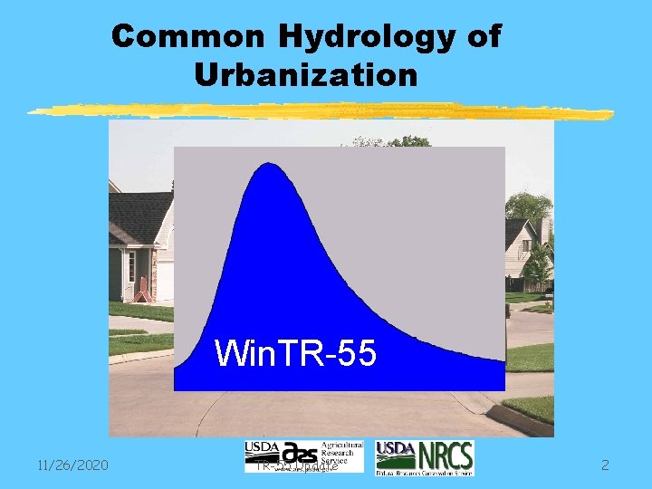 Common Hydrology of Urbanization Win. TR-55 11/26/2020 TR-55 Update 2 