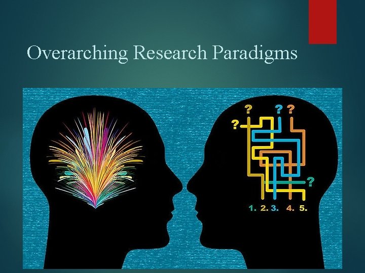 Overarching Research Paradigms 