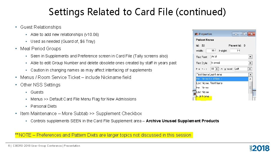 Settings Related to Card File (continued) • Guest Relationships • Able to add new