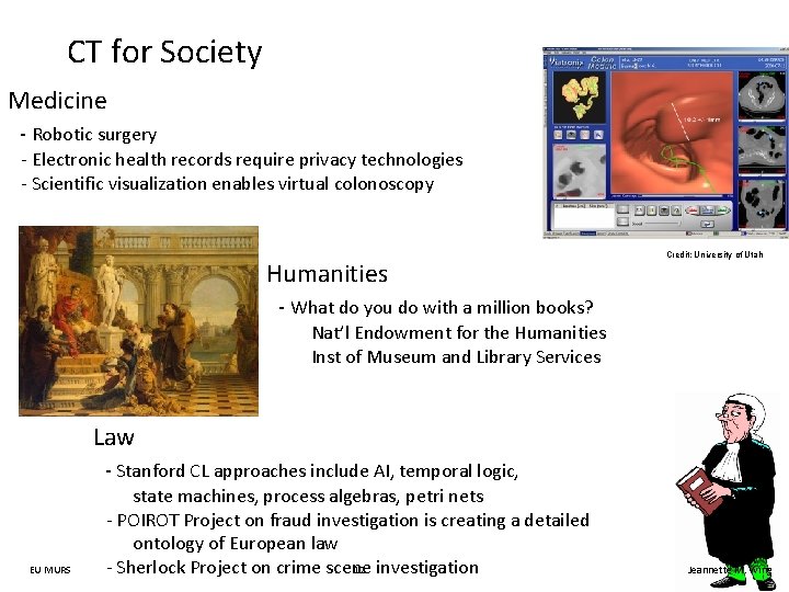 CT for Society Medicine - Robotic surgery - Electronic health records require privacy technologies