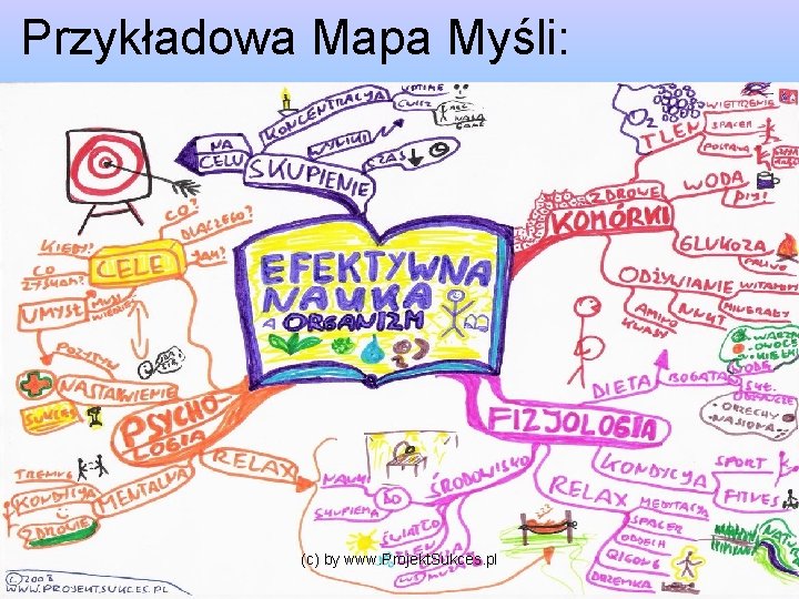 Przykładowa Mapa Myśli: (c) by www. Projekt. Sukces. pl 