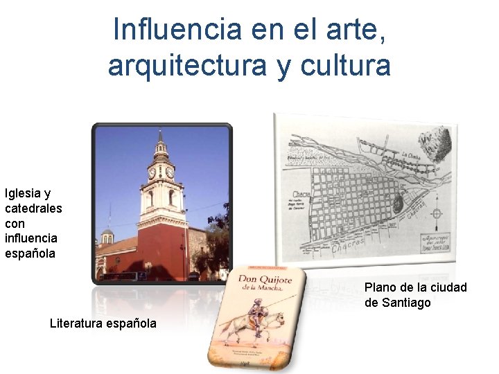 Influencia en el arte, arquitectura y cultura Iglesia y catedrales con influencia española Plano