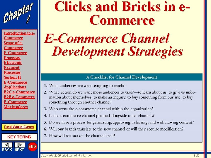 Introduction to e. Commerce Scope of e. Commerce E-Commerce Processes Electronic Payment Processes Section