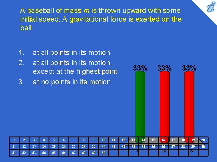 A baseball of mass m is thrown upward with some initial speed. A gravitational