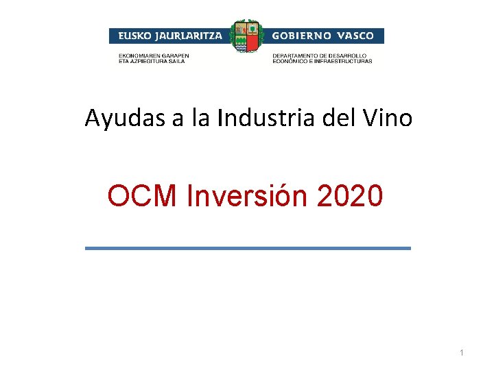 Ayudas a la Industria del Vino OCM Inversión 2020 1 