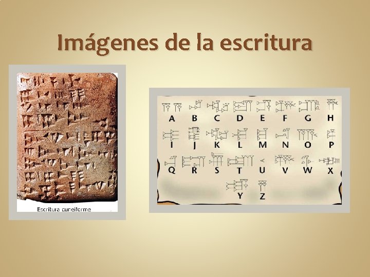 Imágenes de la escritura Imágenes de la escritura