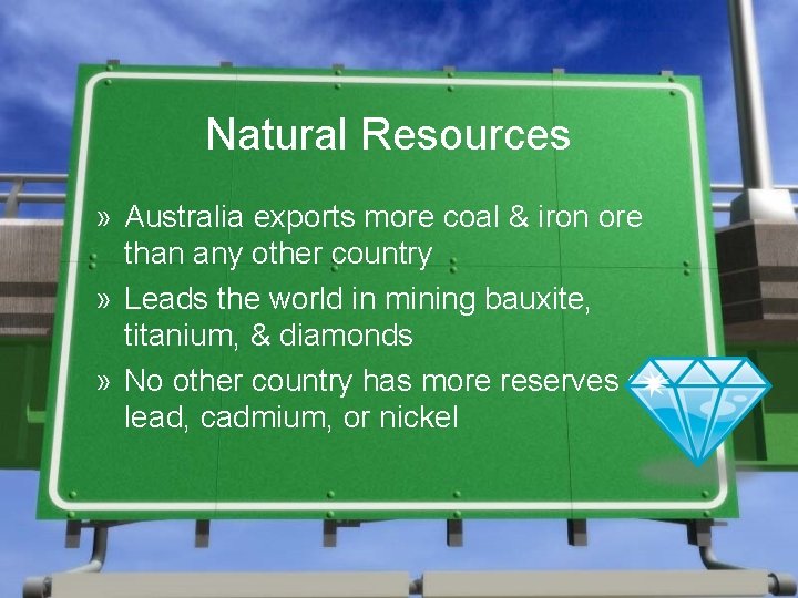 Natural Resources » Australia exports more coal & iron ore than any other country