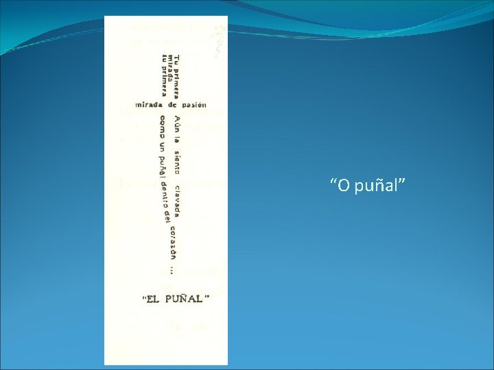 “O puñal” 