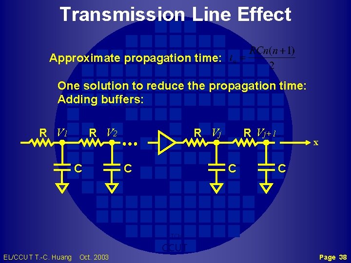 Transmission Line Effect Approximate propagation time: One solution to reduce the propagation time: Adding
