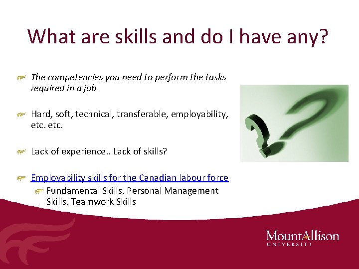 What are skills and do I have any? The competencies you need to perform