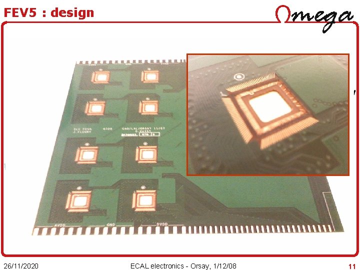 FEV 5 : design 18 c m HARDROC PCB WAFER 18 cm 1296 channels.