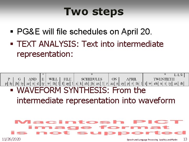 Two steps § PG&E will file schedules on April 20. § TEXT ANALYSIS: Text