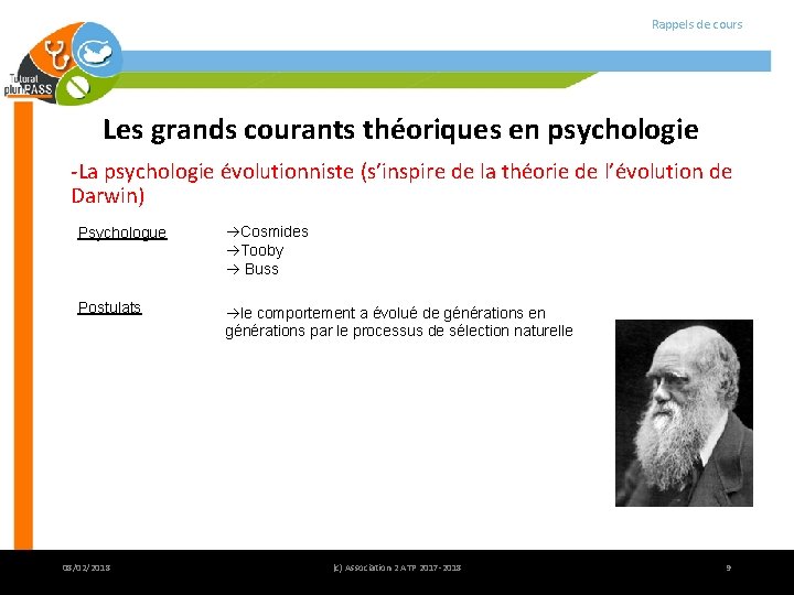 Rappels de cours Les grands courants théoriques en psychologie -La psychologie évolutionniste (s’inspire de Rappels de cours Les grands courants théoriques en psychologie -La psychologie évolutionniste (s’inspire de