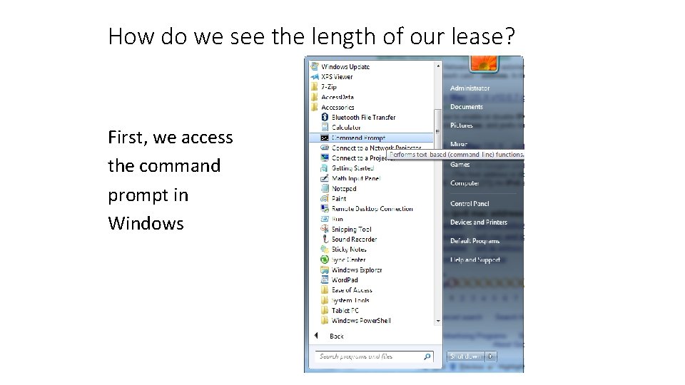 How do we see the length of our lease? First, we access the command How do we see the length of our lease? First, we access the command